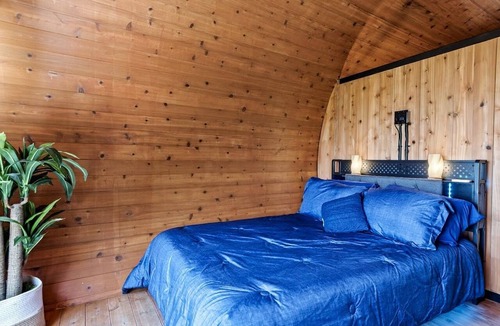 Arlington Cabin | Incredibly Unique Barrel Pod on a Beautiful Private Vineyard with Breathtaking Views for an Unforgettable Glamping Experience in Jonesville, North Car