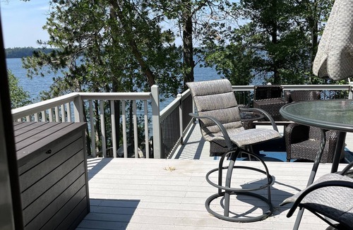 Webster House | Inviting 4BR/3Bath Home w/hot tub on crystal clear Devil's Lake in Webster, WI