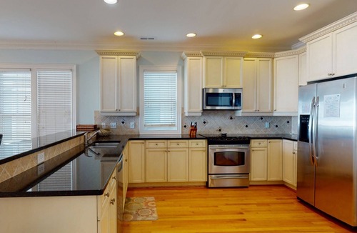 Kure Beach House | Large Townhome w/Ocean View, Near Beach, Food + Pier, 2 Decks, Elevator, Dogs OK