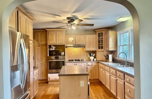 Shady Spring House | Let the frogs sing you to sleep at night in this family and pet friendly home.