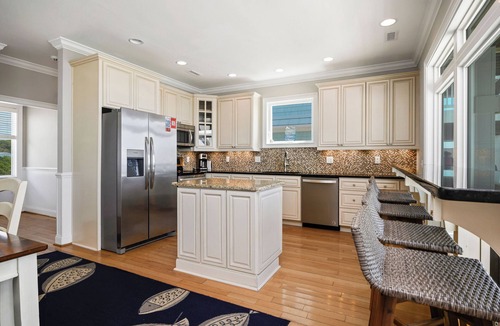 Yaupon Beach House | Lighthouse: Oceanfront with Pool and Elevator Near Fishing Pier