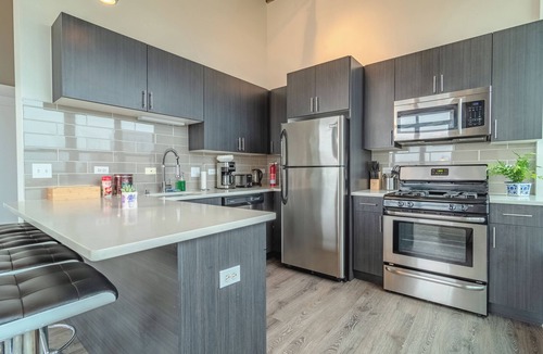 Near South Side Hotel | Luxury 2BR/2BA Suite near McCormick Place, Lakefront with Parking & Gym