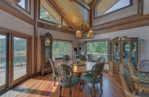 Hiawassee House | Luxury Living on the Lake with Private Boat Dock Kayaks Firepits Hot Tub & Views