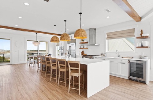 Oak Island House | Luxury Oceanfront, Pool, Pickleball, Tiki Bar & More