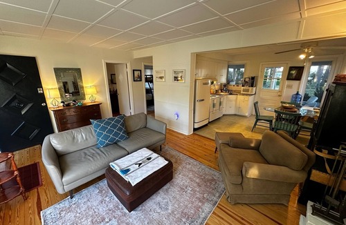 Dutton Cottage | Mid-Century Rivah Retreat with Dock, Fire Pit & Cozy Fireplace