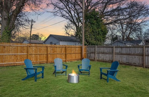 Green Valley House | Modern Bungalow Game Room Fire Pit Grill