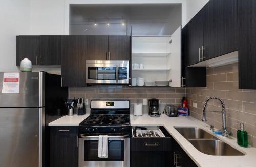 Near South Side Apartment | Modern South Loop 2BR Apartment with View of Skyline Patio and Gym Access Near McCormick Place Convention Center & Museum Campus