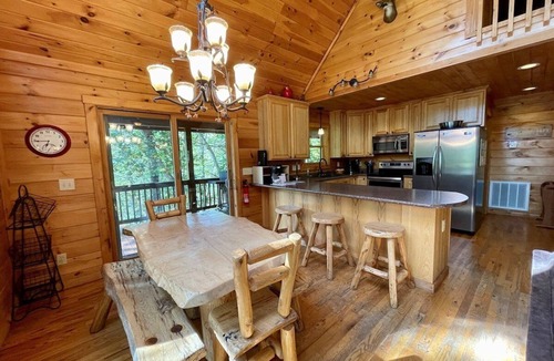 Lansing House | Mountain Lair - Riverfront, Game Room, Dog Friendly, WIFI, Firepit, Fireplace