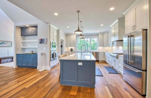 Mill Spring House | Mountain & lake-view luxury home with hot tub, deck, & pergola - dog-friendly