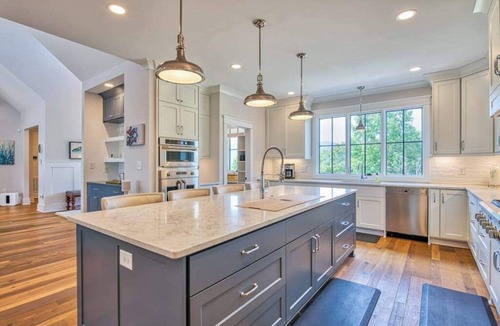 Mill Spring House | Mountain & lake-view luxury home with hot tub, deck, & pergola - dog-friendly