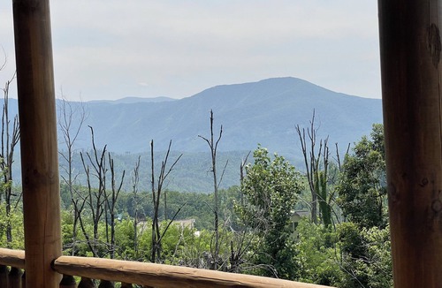 Chalet Village North Cabin | NEW CABIN! Mountain VIEWS, HUGE DECKS, Awesome Game Room And Fire Pit!