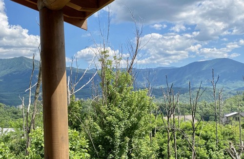 Chalet Village North Cabin | NEW CABIN! Mountain VIEWS, HUGE DECKS, Awesome Game Room And Fire Pit!