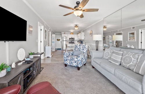 Cherry Grove Beach Condo | Oceanfront escape with pool & balcony views — peaceful 2BR retreat near Main Street & Cherry Grove