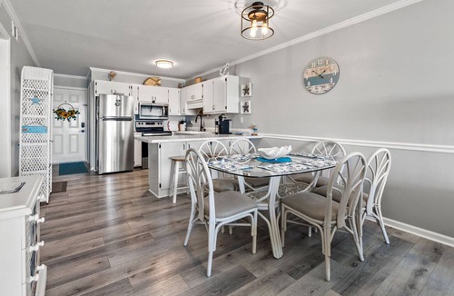 Cherry Grove Beach Condo | Oceanfront escape with pool & balcony views — peaceful 2BR retreat near Main Street & Cherry Grove