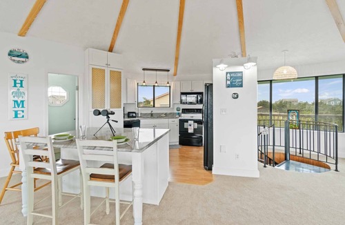 Avon House | Oceanview Dog Friendly Avon Home w/Hot Tub, Tiki Bar, and Nearby Beach Access