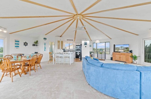 Avon House | Oceanview Dog Friendly Avon Home w/Hot Tub, Tiki Bar, and Nearby Beach Access