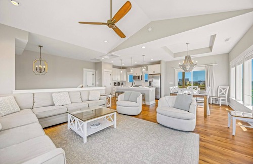 Salvo House | Oceanview Dog Friendly Home w/Private Pool, Hot Tub, Game Room, Beach Nearby