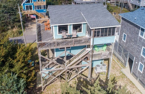 Avon House | Oceanview Home in Avon w/Screened Porch, Cargo Lift, Grill. Under the Big Sky!