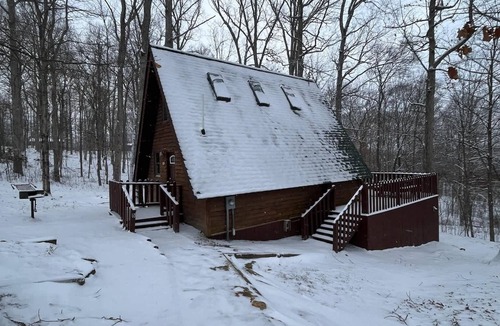 Eckerty Cabin | Patoka Lake A-Frame #6 with hot tub at Patoka 4 Seasons Resort
