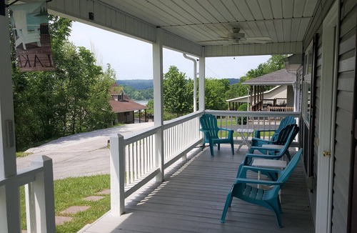 Monticello House | Porch sunset on the lake, 1/2 mile from Beaver Creek Marina!