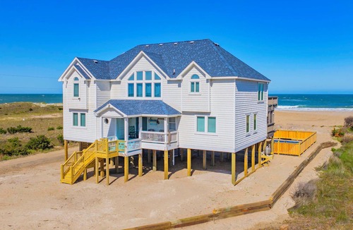 Rodanthe House | Premier Oceanfront 7BR in Quiet Rodanthe with Private Pool, Hot Tub, Game Room
