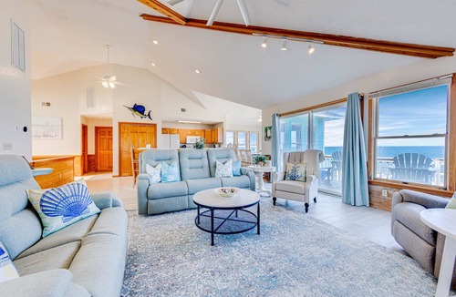 Avon House | Premier Oceanfront Dog Friendly w/Pool, Hot Tub, Elevator, Game & Media Rooms