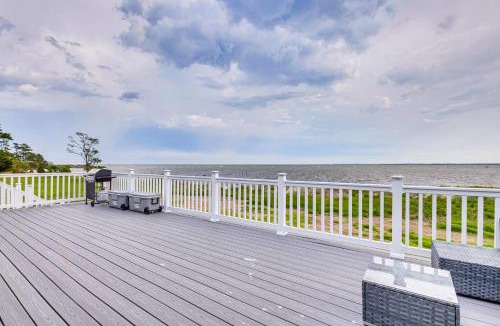 Maryus House | Private Beach & Deck: Bayfront Home in Hayes!