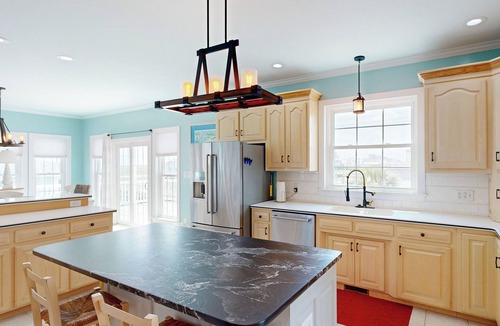 Sneads Ferry House | Private Dock! Ocean & ICW views! Hot tub! Steps to the beach. Dogs ok.