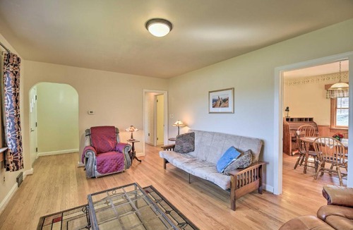 Atkins House | Quaint Creekside Home w/Spacious Deck & Yard