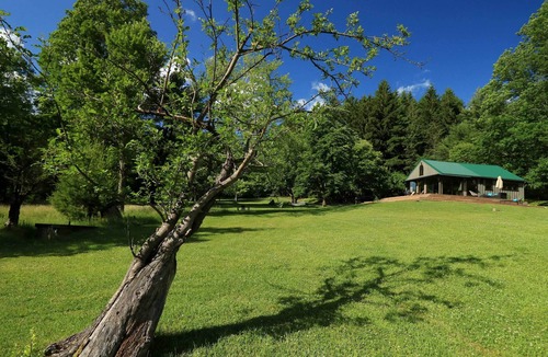 Spring Mills Cabin | Restorative Spring Mills Retreat w/ Pond!