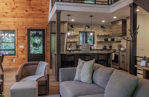 Cherry Log Cabin | River Run Summer Retreat: Hot Tub, River Views & Game Room for Families