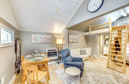 Big Rapids Apartment | Riverfront Big Rapids Cabin w/Fire Pit!
