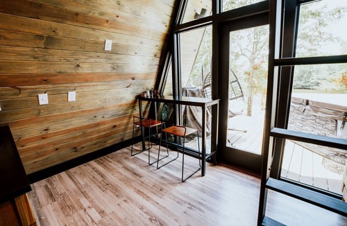 Coosa Cabin | Romantic A-Frame Cabin with Hot Tub Perfect for Couples in Cedar Bluff, Alabama