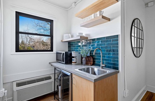 Charlotte Street Condo | Sabel #302 | Downtown Asheville king suite with Wi-Fi, parking, and mini kitchen.