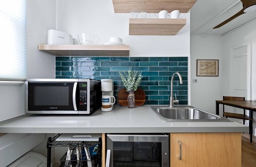 Charlotte Street Condo | Sabel #302 | Downtown Asheville king suite with Wi-Fi, parking, and mini kitchen.