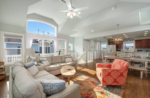 Whalehead Beach House | Salty Breeze: Oceanside, Elevator,Hot Tub, Community Pool Access!