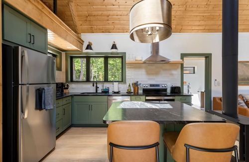 Cana House | Secluded Cabin with King Bed and Fire Pit on 48 Private Acres