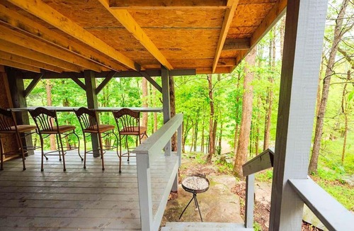Sparta Cabin | Secluded Camping Cabin in the Woods near Burgess Falls, Tennessee