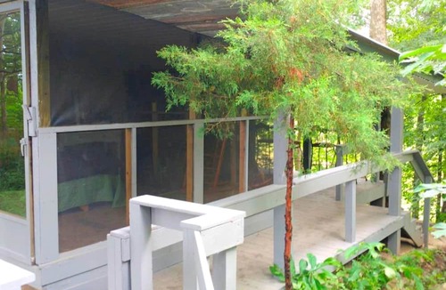 Sparta Cabin | Secluded Camping Cabin in the Woods near Burgess Falls, Tennessee