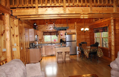 Brookville Cabin | Secluded Log Cabin getaway, with hot tub, and a beautiful view.
