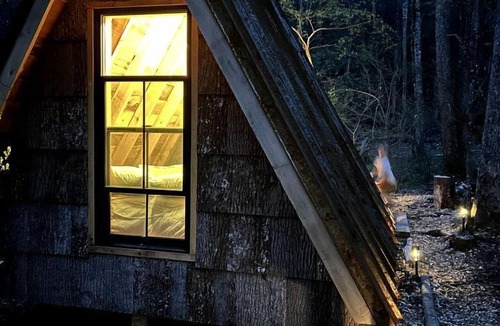 Zirconia Cabin | Secluded Off-Grid Cabin Retreat with Fire Pit & Sauna in Zirconia, North Carolina