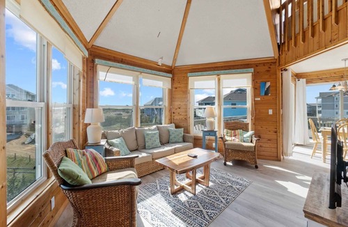 Salvo House | Semi-Oceanfront Salvo Home with Foosball, Grill, and Nearby Beach Access