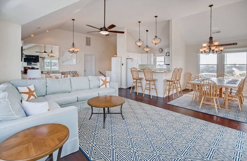 Wind Over Waves House | Semi-Soundfront Dog Friendly w/Pool, Hot Tub, Game Room, Community Boat Ramp