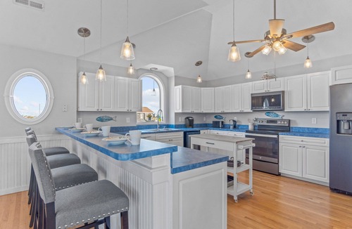 Wind Over Waves House | Semi-Soundfront w/Pool, Hot Tub, Game Room, Windsports Access, Cmty Boat Ramp