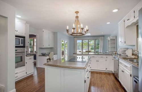Berrien Springs House | Serene lakefront retreat with an expansive deck, dock access, game room, & AC