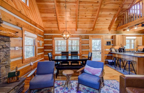 Boone House | Soothing Waters -2br home on stream with a hot tub!
