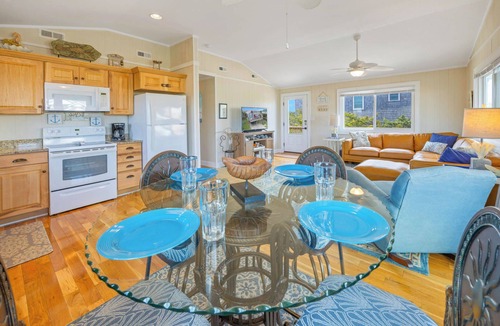Rodanthe House | Soundside Rodanthe Home with Hot Tub, Outdoor Bar, Basketball, Smart TVs