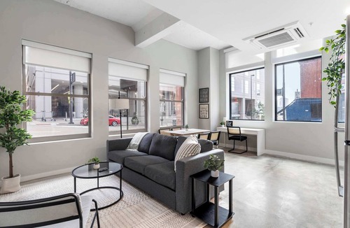 Downtown Cincinnati Apartment | Spacious 2BR Apt at Textile | CozySuites