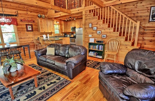 West Jefferson Cabin | Spacious 3-bedroom cabin in West Jefferson, NC with game room and cozy fireplace.