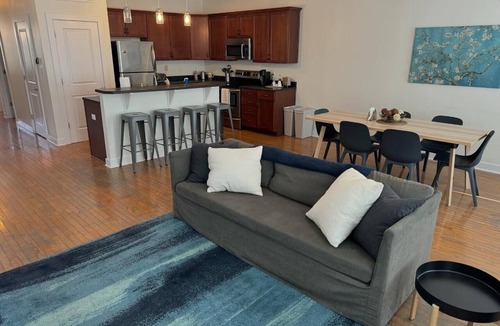 Fall Creek Place Condo | Spacious 3BR 3BA above Brewery, Pizza Shop & Arcade 5 mins to DT Indy